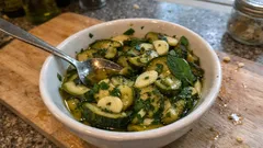 Zucchini Sott’Olio: an easy Italian-style zucchini preserve packed in oil and herbs
