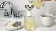 Turn bar soap scraps into liquid hand soap in 10 minutes