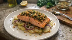 Air Fryer Salmon and Potatoes—Crispy Edges, Juicy Fish, and Easy Cleanup