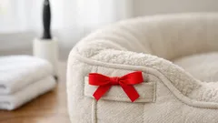 What a red ribbon on a dog bed means and how to keep the bed truly clean