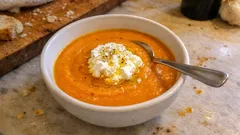 20-Minute Italian Pumpkin Soup (Vellutata) Made Velvety with Ricotta