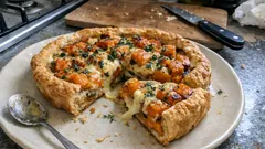 Savory Pumpkin & Taleggio Tart—Roast the Pumpkin First for Deeper Flavor