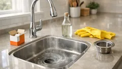 Clear a smelly drain in 15 minutes with baking soda and vinegar