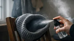 How to stop winter static hair with a simple hat spray trick