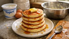 Fluffy Yogurt Pancakes That Stay Tender—No Buttermilk Needed
