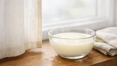 How to whiten white curtains naturally with an overnight buttermilk soak