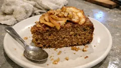Rustic Whole-Wheat Apple Cake (No Added Sugar) With a Walnut Crunch