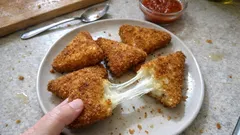 Air Fryer Mozzarella in Carrozza—Crispy Italian Cheese Sandwiches in 10 Minutes
