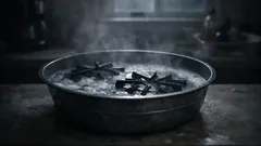 The easiest way to clean gas stove grates with baking soda and boiling water